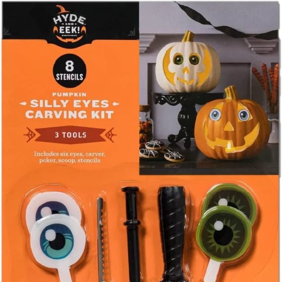 Hyde and Eek! Carving Kit-Silly Eyes (with 3 Tools and 8 Stencils) - Picture 1 of 3